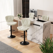 Hawsaiy Modern Adjustable Faux Leather Bar Stool with Back for Kitchen Island Set of 2/4