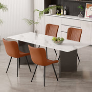 Hawsaiy Modern PU Leather Dining Chairs Set of 2/4/6 with Metal Legs for Dining Room