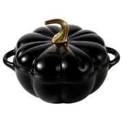 Hawsaiy 4.5 QT Pumpkin Shaped Cast Iron Dutch Oven, 360° Uniform Heating, Enameled Cast Iron Pot with Lid, Suitable for Most Stoves, Festive Cookware