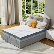 Nalupatio 3 Inch Firm Mattress Topper King Size 76x80 Inch Extra Support, Gel-Infused High-Density Memory Foam Mattress Bed Topper for Pain Relief, CertiPUR-US Certified