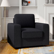 Hawsaiy Swivel Accent Chair, Cozy Linen Reading Chair for Adults, Comfy Single Sofa Chair with Extra Wide Armrests, Mid-Century Modern Arm Chair for Living Room, Bedroom, Office