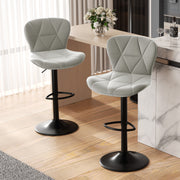 Hawsaiy Modern Adjustable Faux Leather Bar Stool with Back for Kitchen Island Set of 2/4