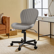 Hawsaiy Shell-Shaped Swivel Office Chair, 360° Rotating Vanity Desk Chair with Rocking Function for Home Office, Bedroom, Makeup Vanity