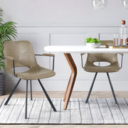 Hawsaiy Modern Dining Chiars Set of 2 with Arm and Metal Legs