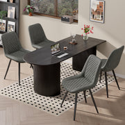 Nalupatio Dining Chairs Set of 2 Modern Upholstered Dining Table Chairs with High Back Ergonomic Leather Dining Room Chairs for Kitchen Living Room Dark Brown