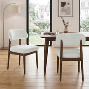 Hawsaiy Dining Chairs Set of 2/4/6, Upholstered Kitchen & Dining Room Chairs with Solid Wood Frame, Curved Back Side Chairs