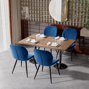 Hawsaiy Modern Ergonomic Velvet Dining Chair Set of 2/4/6 with Sturdy Metal Legs