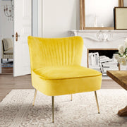 Hawsaiy Modern Velvet Accent Chair with Metal Legs
