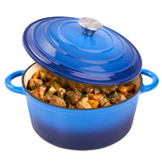 Hawsaiy Enameled Dutch Oven Pot with Lid, Cast Iron, Dual Handles for Bread Baking, Cooking, Non-Stick Enamel Coating