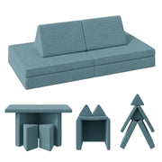 Hawsaiy Kids Sofas Modular 4PCS Sponge Armless Reclining Sofa with Removable Cover