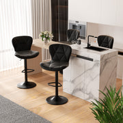 Hawsaiy Modern Adjustable Faux Leather Bar Stool with Back for Kitchen Island Set of 2/4