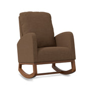 Hawsaiy Comfortable Velvet Nursery Rocking Chair with Padded Seat & High Backrest