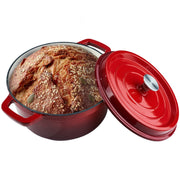 Kerilyn 6.5QT Large Round Cast Iron Enameled Oval Dutch Oven Pot - Heavy-Duty, Non-Stick, Dual Handle, Bread Baking, Cooking, and Serving - Durable, Easy to Clean, Heat Retention, Versatile Cookware,Home Kitchen Essentials, Durable Kitchen Utensils