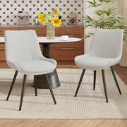 Hawsaiy Modern Faux Leather Dining Chair Set of 2/4/6 with Sturdy Metal Frame