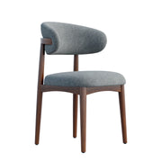 Hawsaiy Wooden Dining Chairs Set of 2, Mid-Century Upholstered Chenille Dining Chairs with Solid Wood Legs, Comfortable Kitchen Chairs for Dining Room