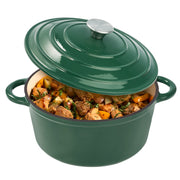 Hawsaiy Enameled Dutch Oven Pot with Lid, Cast Iron, Dual Handles for Bread Baking, Cooking, Non-Stick Enamel Coating