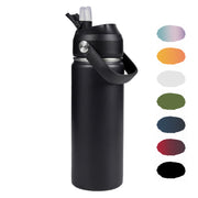 Hawsaiy 24oz Stainless Steel Water Bottles, Double Wall with Straw Lid, BPA-Free, Leakproof, for Travel & School, Multicolor
