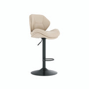 Hawsaiy Swivel Bar Stools Set of 2/4, Adjustable Height Faux Leather Bar Stools with Back, Double-Layer Upholstered Counter Height Bar Chairs for Kitchen Island