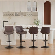 Hawsaiy Adjustable Bar Stools Set of 1/2/3/4,Swivel Counter Height Bar Chairs with Back, Modern Technical Fabric Barstools for Kitchen Island & Home