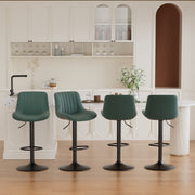 Hawsaiy Adjustable Bar Stools Set of 1/2/3/4,Swivel Counter Height Bar Chairs with Back, Modern Technical Fabric Barstools for Kitchen Island & Home