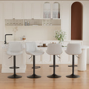 Hawsaiy Adjustable Bar Stools Set of 1/2/3/4,Swivel Counter Height Bar Chairs with Back, Modern Technical Fabric Barstools for Kitchen Island & Home