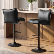 Hawsaiy Bar Stools Set of 2/3/4, Adjustable Swivel Bar Chairs with Thick Padded Seat, Faux Leather Upholstered Counter Height Bar Stools with Storage Pocket for Kitchen Island