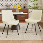 Hawsaiy Modern Faux Leather Dining Chair Set of 2/4/6 with Sturdy Metal Frame