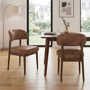 Hawsaiy Dining Chairs Set of 2/4/6, Upholstered Kitchen & Dining Room Chairs with Solid Wood Frame, Curved Back Side Chairs
