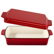 Hawsaiy Rectangular Enamel Dutch Oven with Ergonomic Binaural Handles, Perfect for All Stovetops and Oven Cooking