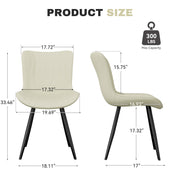 Hawsaiy Modern PU Leather Dining Chairs Set of 2/4/6 with Metal Legs for Dining Room