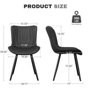 Hawsaiy Modern PU Leather Dining Chairs Set of 2/4/6 with Metal Legs for Dining Room