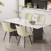 Hawsaiy Modern PU Leather Dining Chairs Set of 2/4/6 with Metal Legs for Dining Room