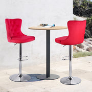 Hawsaiy Modern Upholstered Barstools Set of 2/4 with Tufted Velvet Backrest