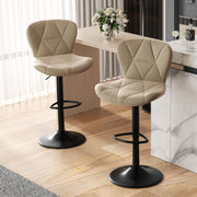Hawsaiy Modern Adjustable Faux Leather Bar Stool with Back for Kitchen Island Set of 2/4