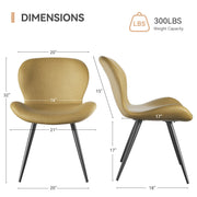 Hawsaiy Faux Leather Dining Chairs Set of 2/4/6 with Widened Backrest & Seat