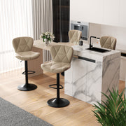 Hawsaiy Modern Adjustable Faux Leather Bar Stool with Back for Kitchen Island Set of 2/4