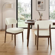Hawsaiy Dining Chairs Set of 2/4/6, Upholstered Kitchen & Dining Room Chairs with Solid Wood Frame, Curved Back Side Chairs