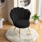 Hawsaiy Velvet Accent Chair with Gold Metal Legs for Bedroom,Living Room