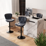 Hawsaiy Modern Adjustable Faux Leather Bar Stool with Back for Kitchen Island Set of 2/4