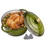 Hawsaiy 6QT Enameled Cast Iron Dutch Oven, Non-Stick, Dual Handles, with Lid for Baking & Cooking