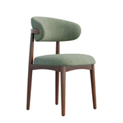 Hawsaiy Wooden Dining Chairs Set of 2, Mid-Century Upholstered Chenille Dining Chairs with Solid Wood Legs, Comfortable Kitchen Chairs for Dining Room