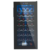 Hawsaiy 32 Bottle Wine Cooler,Digital Temperature Control Wine Refrigerator with Interior LED Light, Glass Door