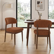 Hawsaiy Dining Chairs Set of 2/4/6, Upholstered Kitchen & Dining Room Chairs with Solid Wood Frame, Curved Back Side Chairs