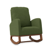 Hawsaiy Comfortable Velvet Nursery Rocking Chair with Padded Seat & High Backrest