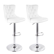 Hawsaiy Modern Upholstered Barstools Set of 2/4 with Tufted Velvet Backrest