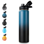 Hawsaiy 24 oz Insulated Stainless Steel Water Bottle with Handle, Leak-Proof Lid & Wide Mouth, Double Wall Vacuum, BPA Free, Keeps Cold & Hot