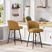 Hawsaiy Counter Height Bar Stools Set of 2/4,360° Swivel Barstools with High Back and Metal Legs,27.10