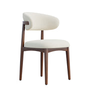 Hawsaiy Wooden Dining Chairs Set of 2, Mid-Century Upholstered Chenille Dining Chairs with Solid Wood Legs, Comfortable Kitchen Chairs for Dining Room