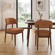 Hawsaiy Dining Chairs Set of 2/4/6, Upholstered Kitchen & Dining Room Chairs with Solid Wood Frame, Curved Back Side Chairs