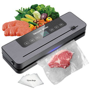 Hawsaiy Vacuum Sealing Machine with Built-in Cutter, Automatic Food Sealer for Dry & Moist Food, Easy-to-Clean, LED Indicator Lights for Food Storage